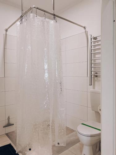 淋浴間, Neuwertiges Apartment mit schnellem WLAN, Glasfaser, Kostenlose Privatparkplatz auch fur Transporter in 內卡河畔弗萊貝爾格
