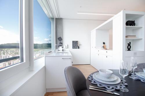 Kilátás, Löwe Apartments am Rheinfall (Lowe Apartments am Rheinfall) in Schaffhausen