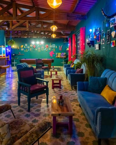 Restaurant, Amaranto Hostel in Panajachel