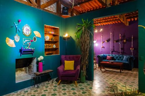 Restaurant, Amaranto Hostel in Panajachel
