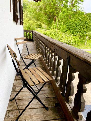 陽台/露台, Belisima Apartments I Ferienwohnungen Fischbachau - Schliersee I Historisch & Cozy mit Bergblick I 2 in 菲施巴赫豪