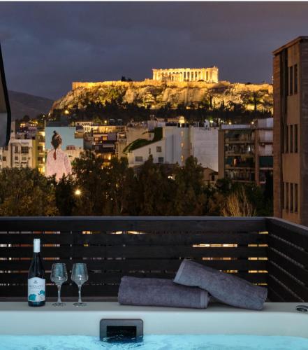 Acropolis view Penthouse46 Jacuzzi Quality living, Athènes
