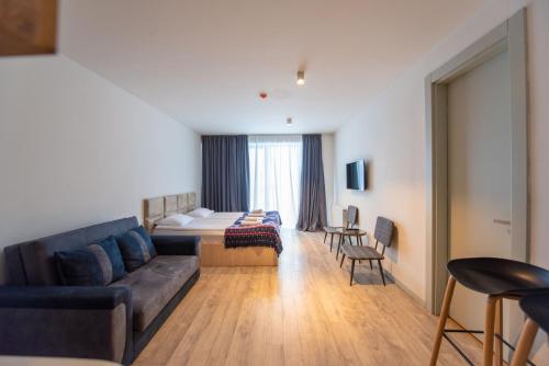 One-Bedroom Apartment with Balcony and Mountain View 