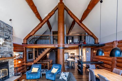 Вид, Chalet bois rond avec spa, foyer et nature privée (Chalet bois rond avec spa, foyer et nature privee) in Сен-Дідас