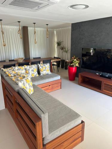 Koplietošanas atpūtas telpa ar TV, Apartamento Chique frente ao mar in Flečeiras
