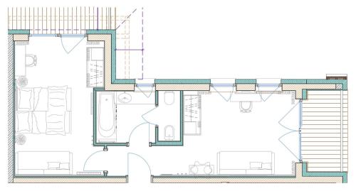 1 queen bed, 1 sofa bed