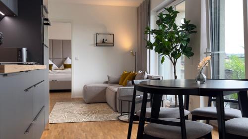 ARYVE Boutique-Apartment DRESDNER PENTHOUSE mit Dachterrasse - Tiefgaragenstellplätze - Design-Interieur, Drážďany (fotografie 10)