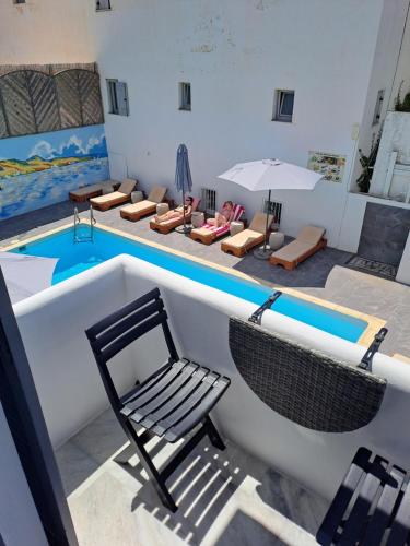 Terraza/balcón, Oceanis Resort in Paros Island