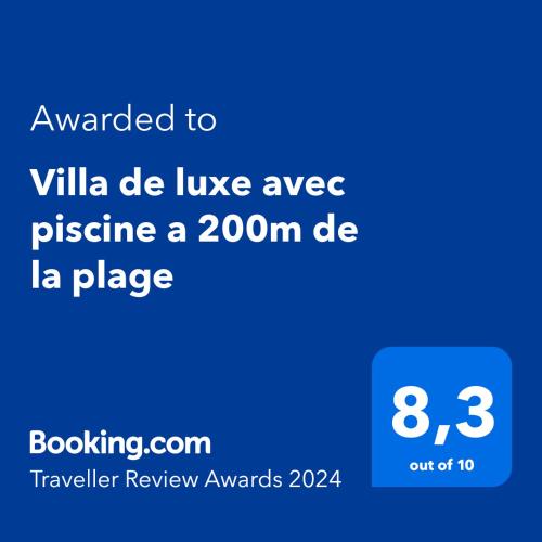 Villa de luxe avec piscine a 200m de la plage 2