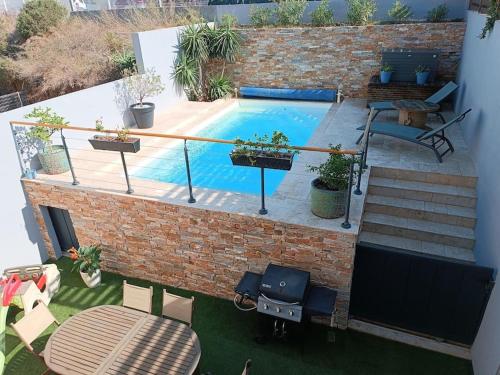 Maison vue sur mer avec piscine gîte à louer les Bateries