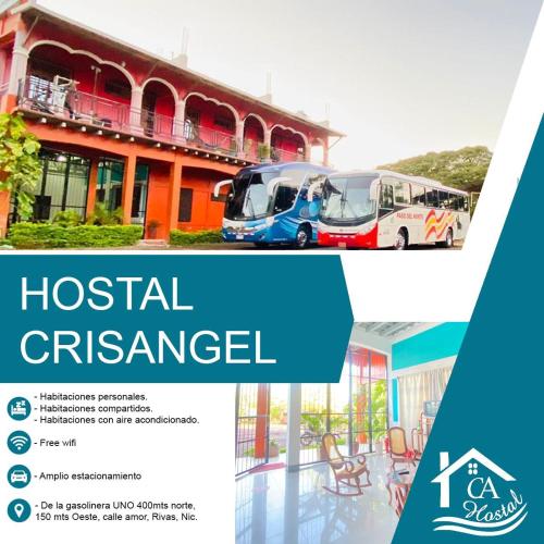 Фасада на хотела, Hostal Crisangel in Rivas