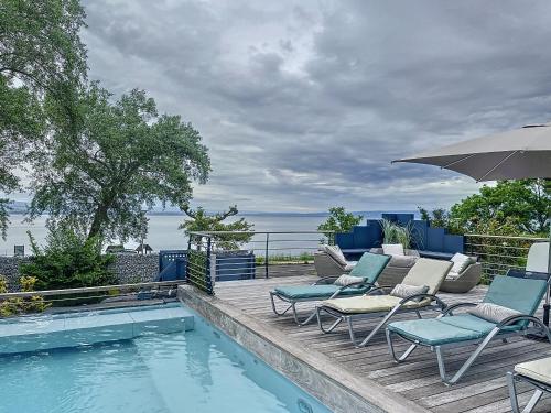 Úszómedence, Villa Mesonke - Anthy sur Leman - Bord de lac in Anthy-sur-Leman