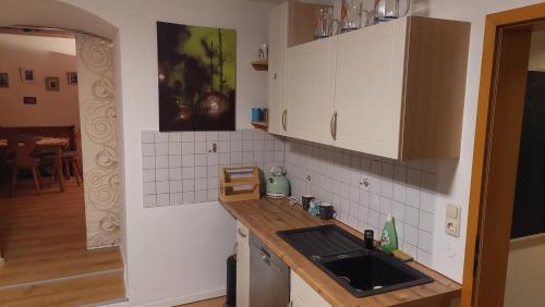 köök, Dreiburgen Ferienwohnung Schlossblick in Furstenstein