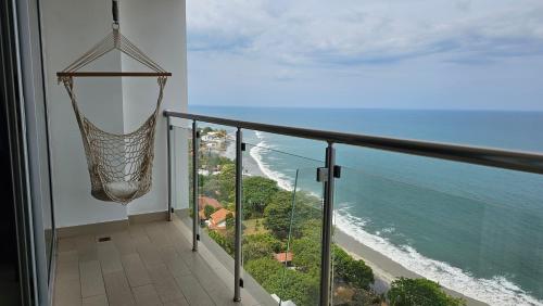 발코니/테라스, Cómodo Apartamento frente al Mar (Comodo Apartamento frente al Mar) in 산 카를로스