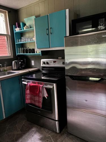 Konyha, Lakefront Hideaway Resort 10 Total cabins-Lake View, Private Beach in Moore Falls