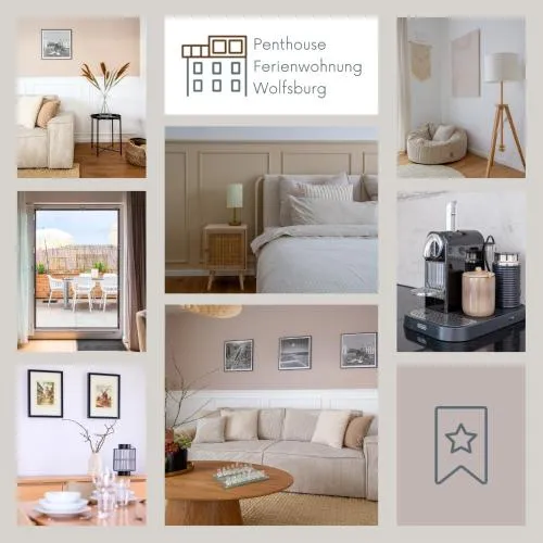 Penthouse-Ferienwohnung Wolfsburg mit Dachterrasse WLAN Smart-TV überdachter Parkplatz Wallbox in Wolfsburg, Deutschland