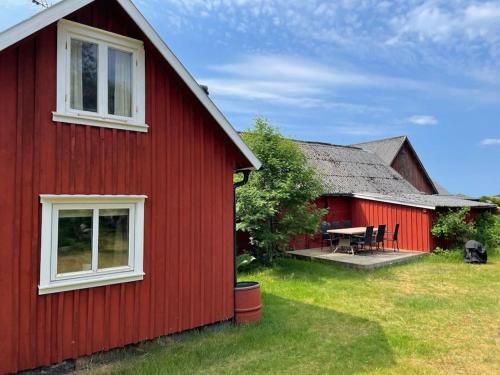 발코니/테라스, Seaside house in a old farm near Falkenberg, 500m to beach in 크놀라베리엣