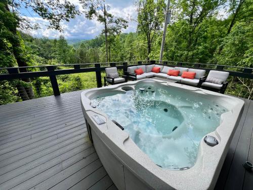 Experience luxury at Smoky Mountain Hideaway, just 5 miles from downtown Gatlinburg