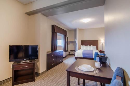 1 queen bed, 2 sofa beds
