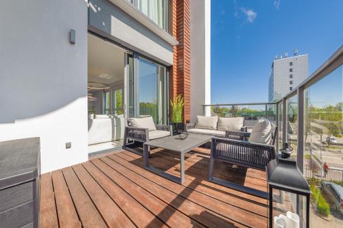 Varanda/terraço, Marina Bay - Tre Mare Residence in Jelitkowo