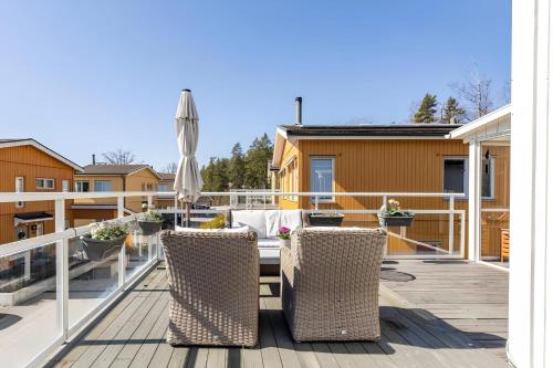 Balcony/terrace, Nordic lights villa in Marsta Södra