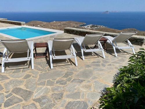 Villa with infinity pool and exceptional sea view, Kitnos (zdjęcie 9)
