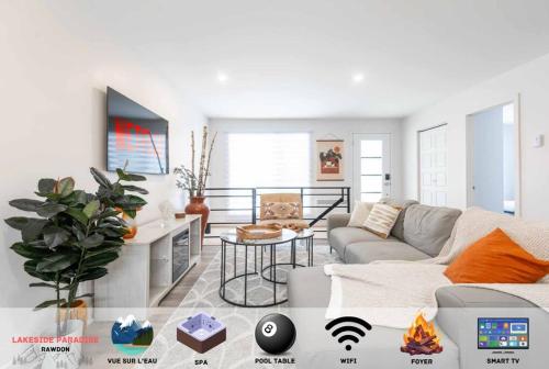 Vue sur Lac, Spa, Billard, Wifi 500 mbits, Foyer, Smart TV, 5 Chambres