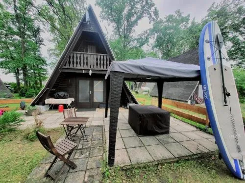 Finnhütte Strandbad Adria in Dessau, Deutschland