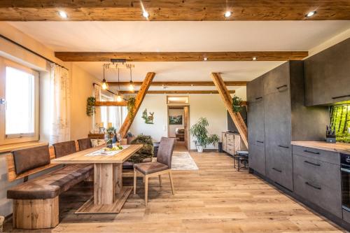 virtuve, Chalet Waldzeit in Zachenberg