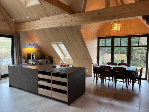 廚房, Ferienwohnung in den Dorfwiesen in 格爾斯費爾德/羅恩