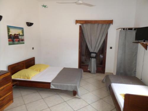 1 double bed