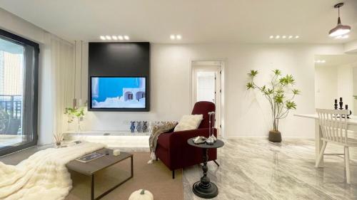 Eastern Hub - Jing'an Temple Branch Art Spacious 3-Bedroom, Sunny House with 2 Balconies, Shanghai (foto 7)