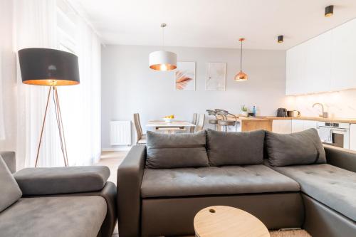 Port View - widok, 15m do jeziora, ogródek, parking podziemny, winda, Netflix i Prime