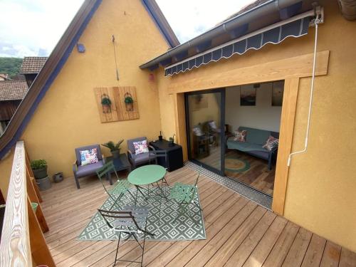 Balcony/terrace, Aux Charmes d'Alsace in Rouffach