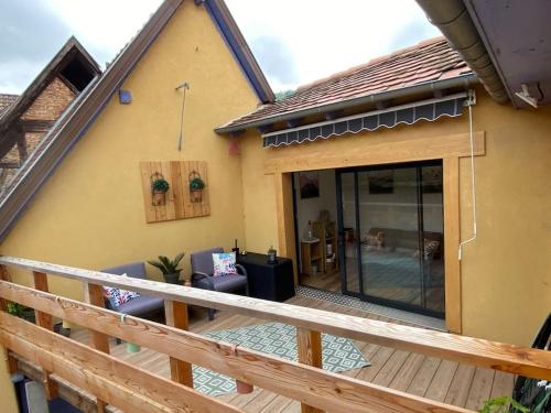 Balcony/terrace, Aux Charmes d'Alsace in Rouffach