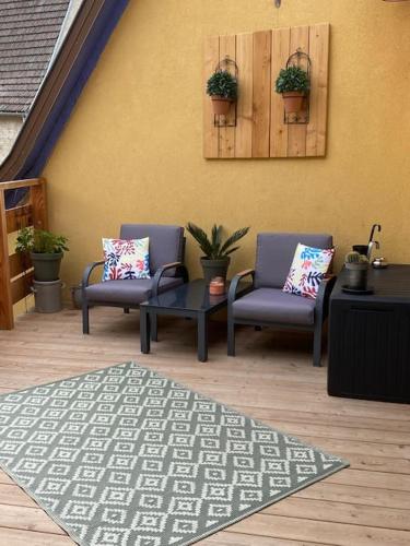 Balcony/terrace, Aux Charmes d'Alsace in Rouffach