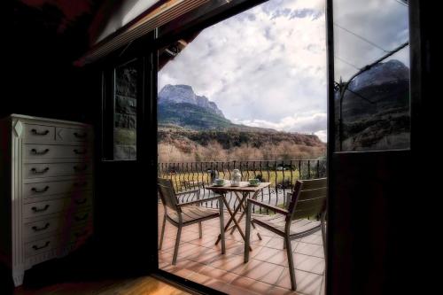 balkon/terras, Casas la Ribera Ordesa in Escalona