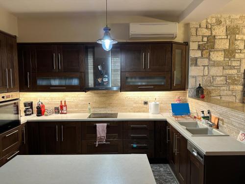 廚房, Panorama Stone Villa in 盧特拉奧萊亞斯厄倫尼斯