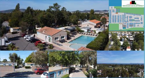 MOBIL HOME GLAMPING CONFORT D'UN HOTEL SANS LES CONTRAINTES PISCINE PROMOTION SEPTEMBRE 3 CHAMBRES - 2 SdB -climatisé - 300m de la mer - piscine - parking - - Camping - Hyères