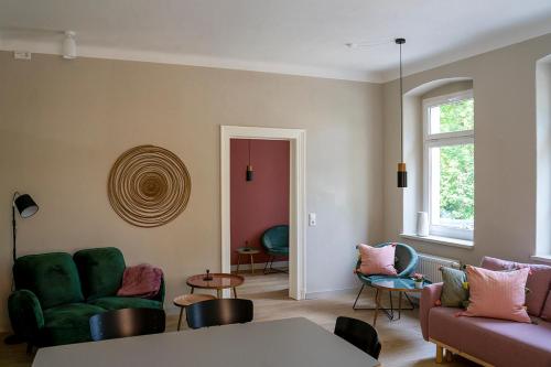 Dein Zuhause in der Ferne im grünen Kreativhof Der Gute Ton mit kostenlosem Fahrradverleih, Drážďany (fotografie 10)