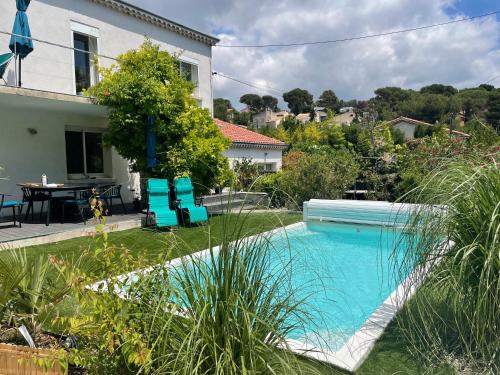 Villa Azur - piscine et climatisation gîte à louer Les Cadeneaux