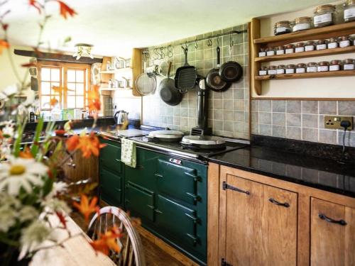 kuchyně, Hay Meadow Farm, Cosy Thatched Holiday Cottage in Ashwater