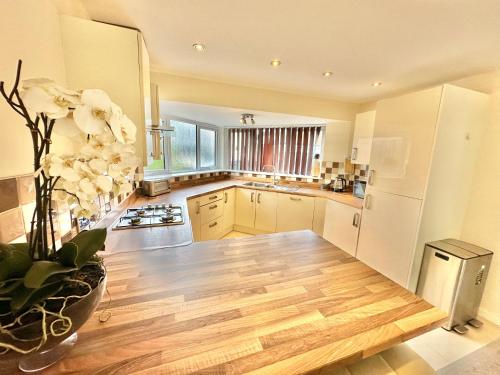 Kitchen, Three Bedroom Detached Home with Parking, Dog friendly, Quiet location, Short Drive to Beach! in Queen's Park