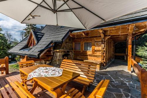 Domek Krupówki z widokiem na Giewont