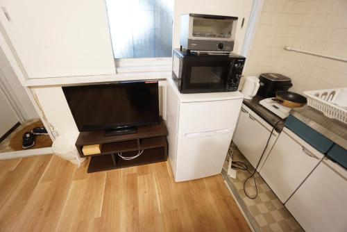 오사카 Apartment House White Mansion 102 2성급 싱글룸 레스토랑