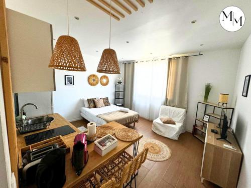 Studio Déco Blancarde 2-3 pers Terrasse Parking Clim - Location saisonnière - Marseille
