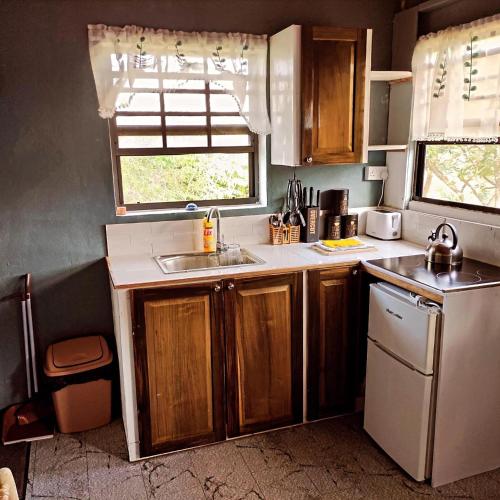 ห้องครัว, Hilltop Cabin in Black Bay Laborie near สนามบินนานาชาติเฮวานอรา