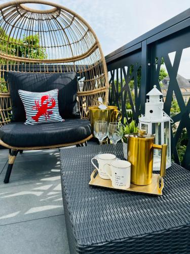 陽台/露台, Apartamenty BLUE BALTIC SPA Jacuzzi & Sauna MORZE in 舒洛比