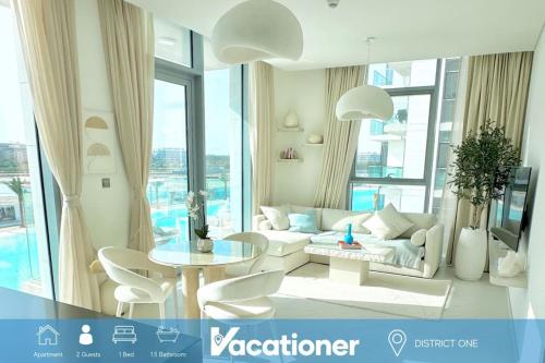 Vacationer Holiday Homes I Waterfront 1 Bedroom I Stunning Lagoon View I District One, Dubaj (fotografie 2)