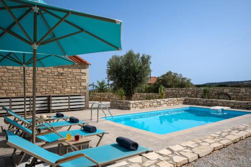 Villa Vasiliki Private Heated Pool gîte à louer Érfoi